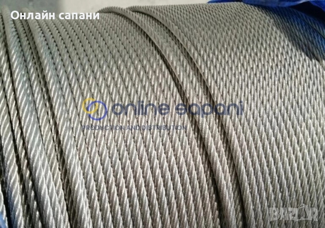 Гъвкаво стоманено въже 6X36WS с органична (конопена) сърцевина, снимка 7 - Други машини и части - 25860602