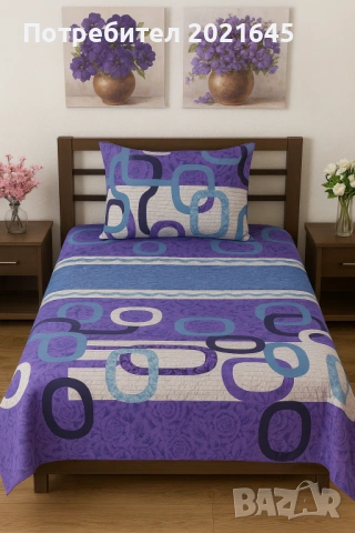 Спален комплект за единично легло, снимка 2 - Спално бельо - 53391473