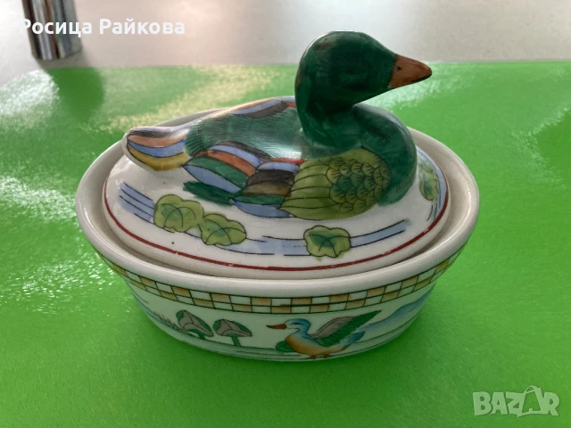 Винтидж ръчно рисувана китайско пате, снимка 7 - Декорация за дома - 51214752