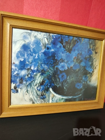 Авторска картина масивна дървена рамка , снимка 2 - Картини - 52250043