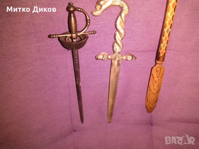 Ножове за писма-дървен -змия и испанска рапира, снимка 6 - Колекции - 26910731