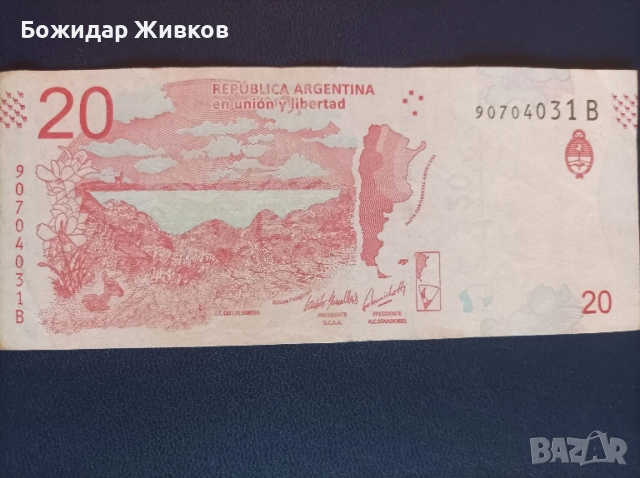 20 песо Аржентина 2017г, снимка 2 - Нумизматика и бонистика - 52353615