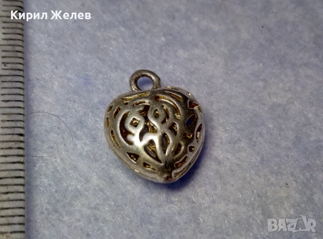 ПОСРЕБРЕН РОМАНТИЧЕН АЖУРЕН АРТ НУВО СТИЛ МЕДАЛЬОН СЪРЧИЦЕ от БЛАГОРОДНА СТОМАНА 24948