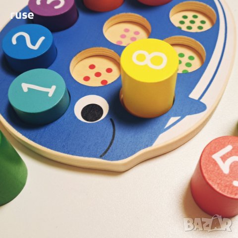 НОВИ! Дървен сортер Кит с цифри числа кубчета, снимка 2 - Образователни игри - 40210669
