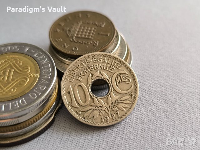 Mонета - Франция - 10 сентима | 1927г.