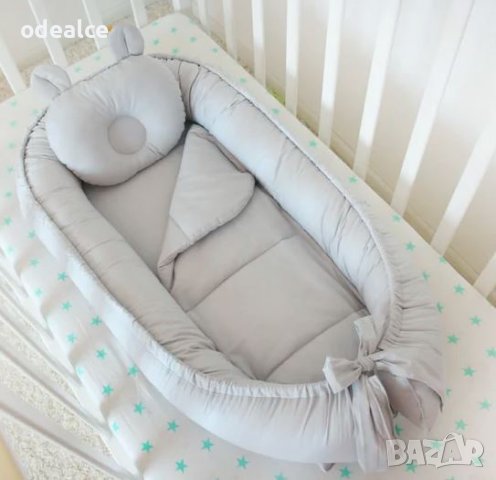 3 части - Baby Nest с допълнителен протектор и възглавничка, снимка 3 - Бебешки легла и матраци - 36888746