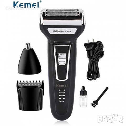 Машинка за бръснене и подстригване 3в1 Kemei KM-6558,Черен, снимка 3 - Тримери - 26365744