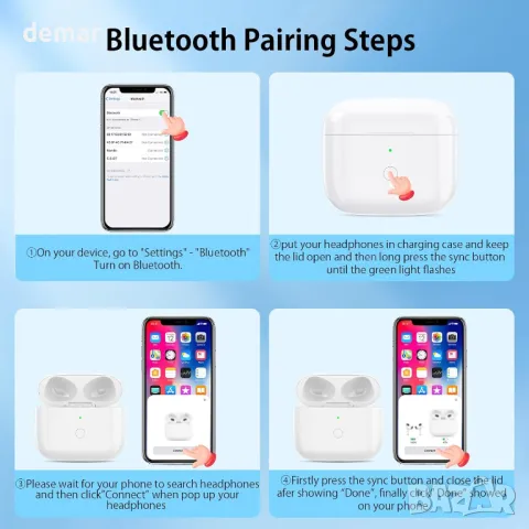 Оригинален резервен калъф за зареждане Saliop, съвместим с Air Pods 3-то поколение, снимка 6 - Аксесоари за Apple - 47313865