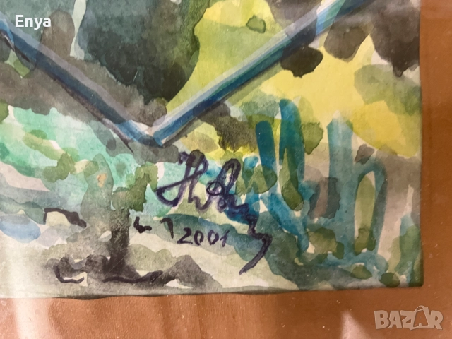 Картина акварел "Ахтопол 2001" - Николай Ангелов, снимка 2 - Картини - 51734795