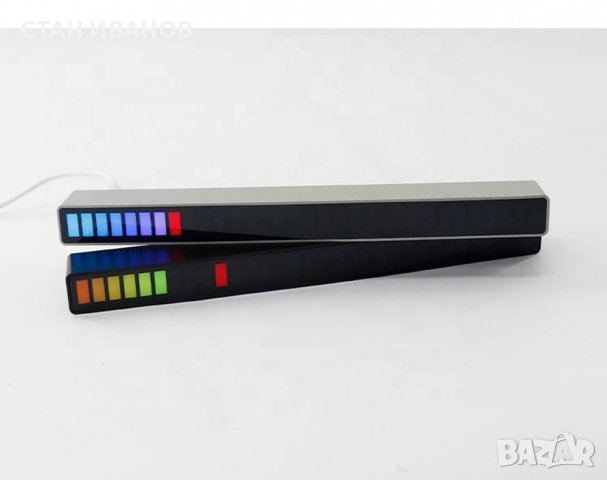 RGB светодиодна лента с гласово активирана ритъмна светлина, Модел LX9B, Черен, снимка 7 - Друга електроника - 36853535