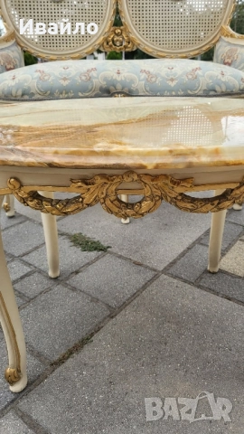 Италиански бароков комплект 022, снимка 7 - Дивани и мека мебел - 52015192