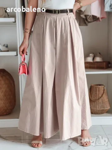 Дамска пола-панталон с колан FLOWES, 3цвята , снимка 3 - Панталони - 49611726