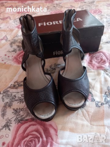 Дамски сандали на платформа естествена кожа , снимка 4 - Сандали - 33384266