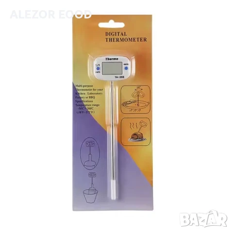 Кухненски термометър електронен TA-288 с въртяща се глава – бял, Кулинарен, Готварски термометър, снимка 3 - Други стоки за дома - 50543937