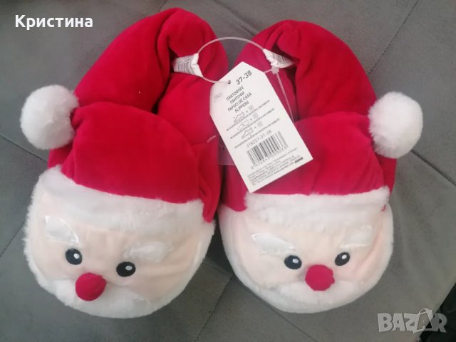 Комплект коледен пуловер и пантофи , снимка 2 - Други - 48329209