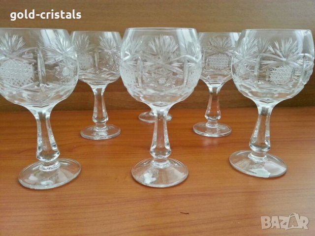 кристални чаши , снимка 7 - Антикварни и старинни предмети - 27480219