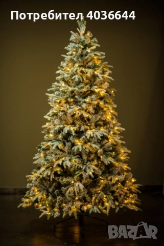 Коледна елха с вградени лампички по връхчетата, снимка 3 - Декорация за дома - 52215063