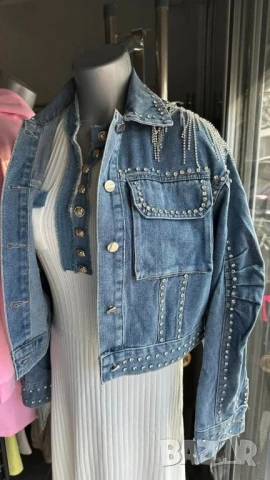 деним яке с камъни 