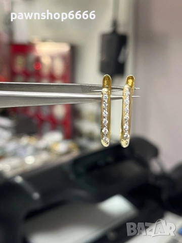 Златни обеци 14К, снимка 6 - Обеци - 52825217