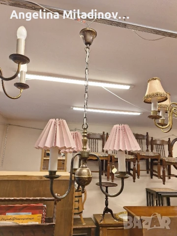 Винтидж полилей месинг , снимка 5 - Полилеи - 50864072