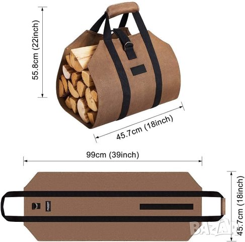Чанта за дърва DA053, снимка 3 - Други - 43375356