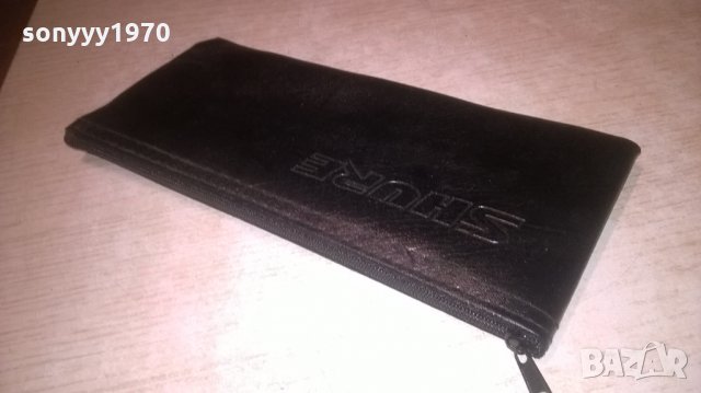 SHURE-ЗА ПРОФИ МИКРОФОН-КОЖЕН КЕИС С ЦИП 21Х10СМ, снимка 2 - Микрофони - 27944342