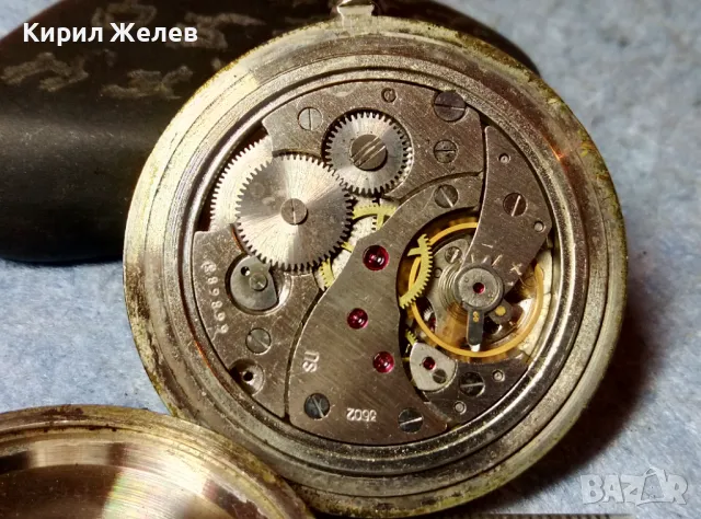 МЪЛНИЯ с КОРАБ Стар РУСКИ ДЖОБЕН ЧАСОВНИК МОЛНИЯ СДЕЛАНО в СССР РАБОТЕЩ Колекционерски МОДЕЛ 49108, снимка 5 - Джобни - 48275629