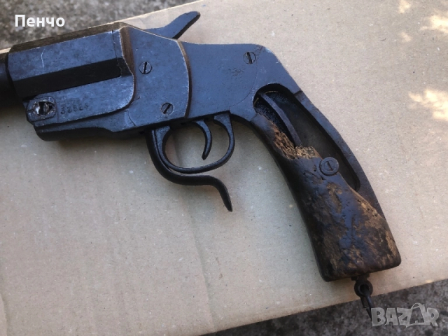 стар сигнален пистолет "HEBEL" - 1894г. - WWI - WWII - GERMANY, снимка 3 - Антикварни и старинни предмети - 51492345