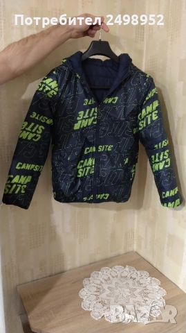 Двулицево Пролетно-есенно детско яке за момче, Размер 12 години