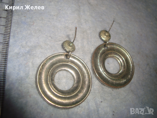  ПОСРЕБРЕНИ СТАРИНЕН СТИЛ с ИНКРУСТИРАНИ ФАСЕТИРАНИ КРИСТАЛЧЕТА РЕТРО ОБЕЦИ 20662, снимка 8 - Обеци - 36470373