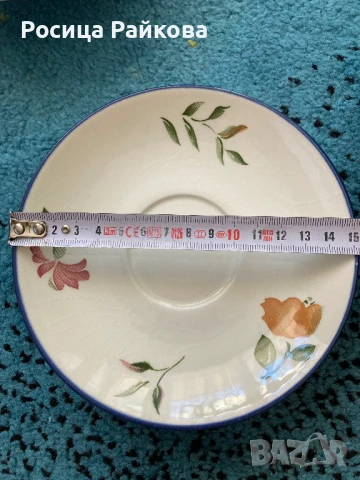 Винтидж Комплект чаши и чинийки Calypso , снимка 8 - Други стоки за дома - 48494329