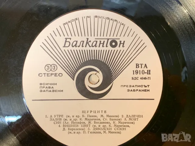 Грамофона Плоча на Щурците, снимка 5 - Грамофонни плочи - 47569395