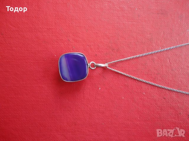 Невероятно сребърно колие с камък 925, снимка 6 - Колиета, медальони, синджири - 40698563