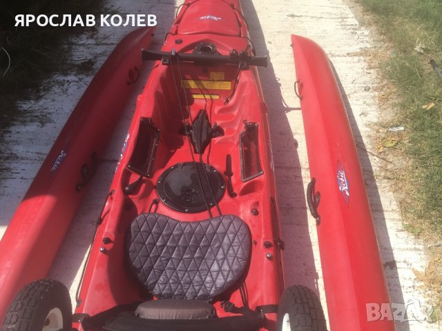 Каяк Риболовен Ветроходен Hobie Miraje Тримаран , снимка 3 - Воден транспорт - 40386015