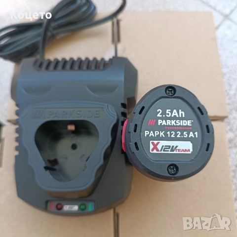 12 V - 2.5 Ah X TEAM/ Батерия и зарядно Parkside / Парксайд Performance , снимка 2 - Бормашини - 51619383
