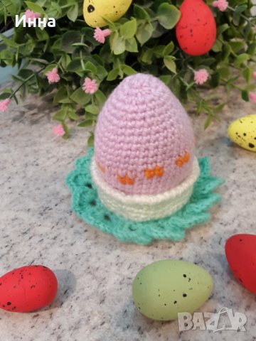 Великденски подаръци. Плетена играчка. Яйце на стойка., снимка 2 - Романтични подаръци - 32390659