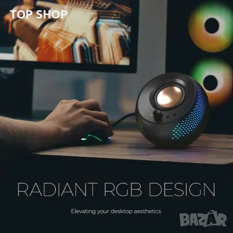 CREATIVE Pebble X Plus 2.1 USB-C високоговорители със субуфер и RGB, снимка 4 - Тонколони - 49937967