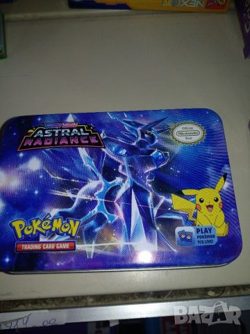 Карти Покемон,мет.кутия, 40карти, снимка 3 - Карти за игра - 37559316