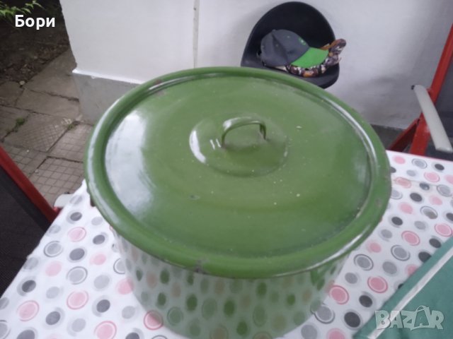 Стар емайлиран казан 22 литра  1955г, снимка 2 - Други - 37128961