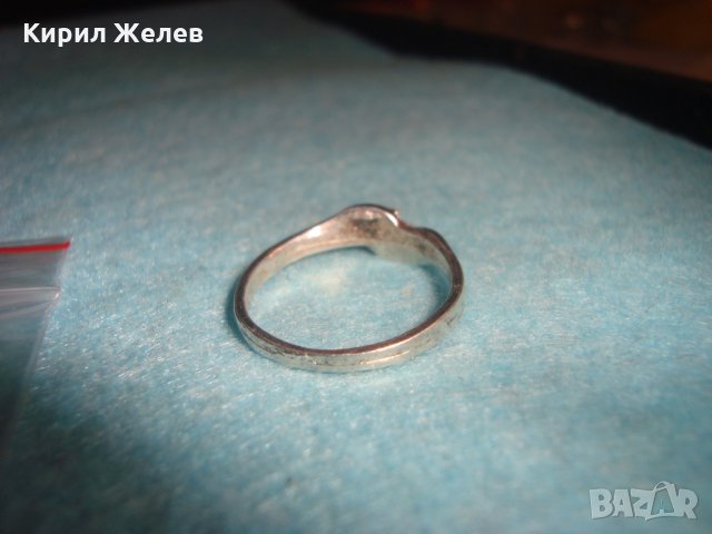 СТАР СКЪПОЦЕНЕН СРЕБЪРЕН ПРЪСТЕН с ФАСЕТИРАН СИН ЦИРКОНИЙ ЮВЕЛИРНА РЪЧНА РАБОТА СРЕБРО 25865, снимка 8 - Антикварни и старинни предмети - 34646883