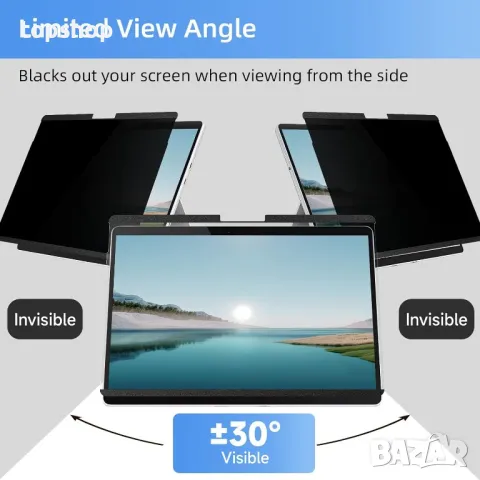 MAMOL Магнитен протектор за екран 12,3 инча за Microsoft Surface Pro 7+, 7,6,5,, снимка 5 - Захранвания и кутии - 50303009