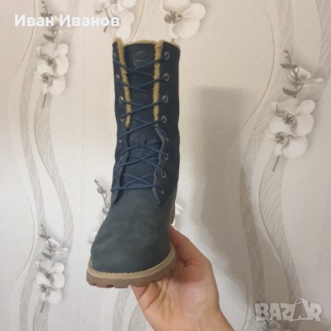 боти/ботуши  Timberland 6 In Shearling 1690A - Сини  номер 38, снимка 9 - Дамски боти - 43911329