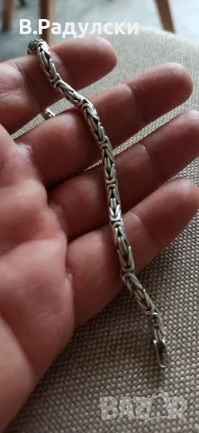 Две сребърни гривни и кръстче , снимка 8 - Гривни - 49751836