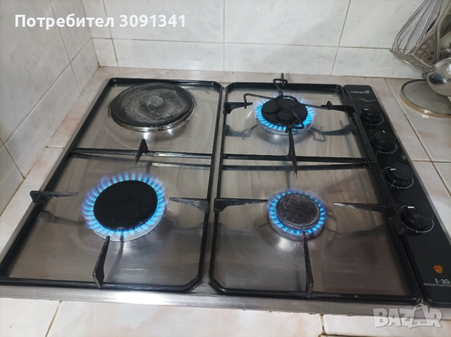 Плот котлони Edesa за вграждане, 3 газови и 1 електрически, снимка 2 - Котлони - 53261859