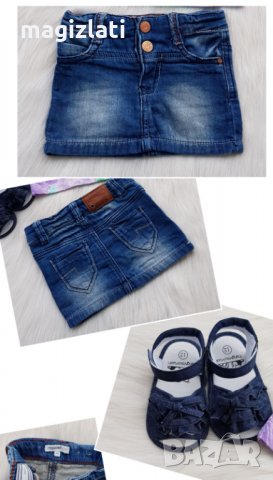 Дънкова пола 1 година, снимка 3 - Бебешки рокли - 32785935