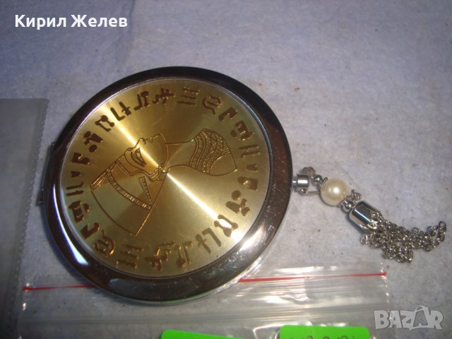 ЕЛЕГАНТНО ДАМСКО ОГЛЕДАЛЦЕ - ПУДРИЕРА с ЕГИПЕТСКА ОРНАМЕНТИКА - НЕФЕРТИТИ 29087, снимка 9 - Други - 38151687