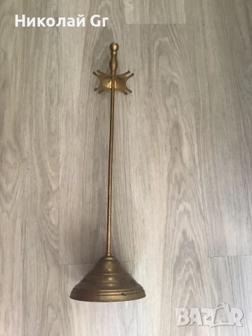 Стойка за камина  бронз  височина  67 см отличен състояние, снимка 2 - Декорация за дома - 51426598