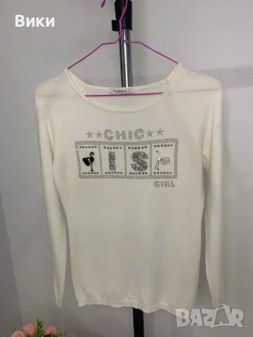 Блуза нежно плетиво универсален размер, снимка 4 - Блузи с дълъг ръкав и пуловери - 48764582