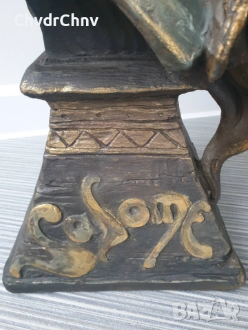 Solome статуя 60см-4кг/Арт Деко стара теракота фигура-бюст на жена, снимка 13 - Статуетки - 53004041