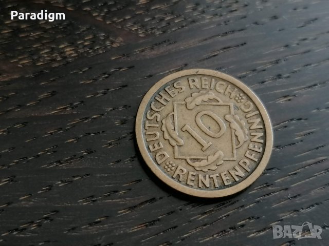 Райх монета - Германия - 10 пфенига | 1924г.; серия D